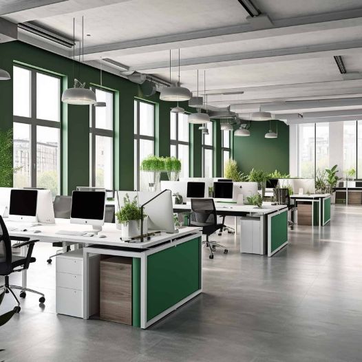 Open Workspace with Modular Furniture