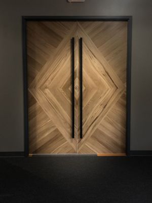 Herringbone Pattern Door Panel Design