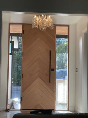 Herringbone Pattern Door Panel Designs